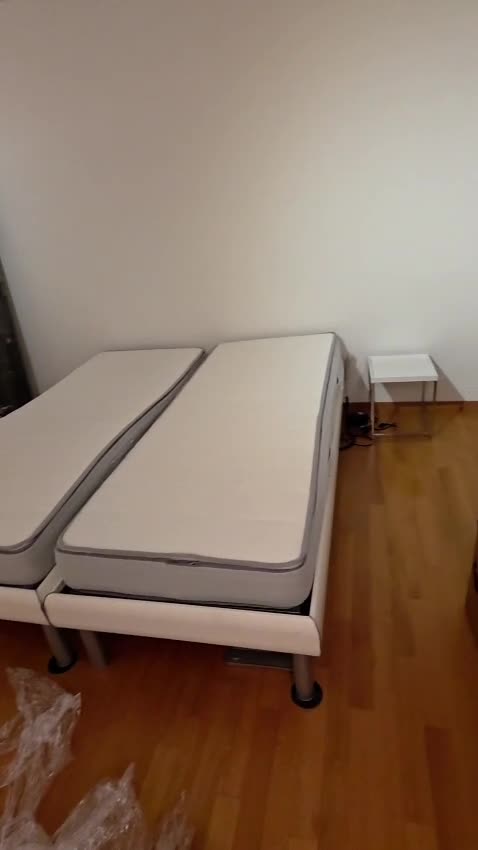 Lits installés à l’arrivée