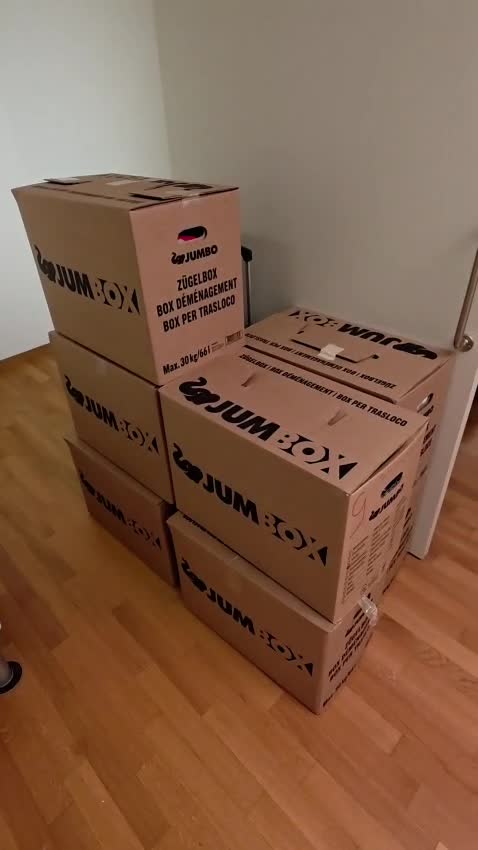 Cartons prêts pour le chargement